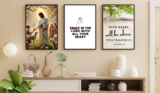 Wall frames with Bible verses