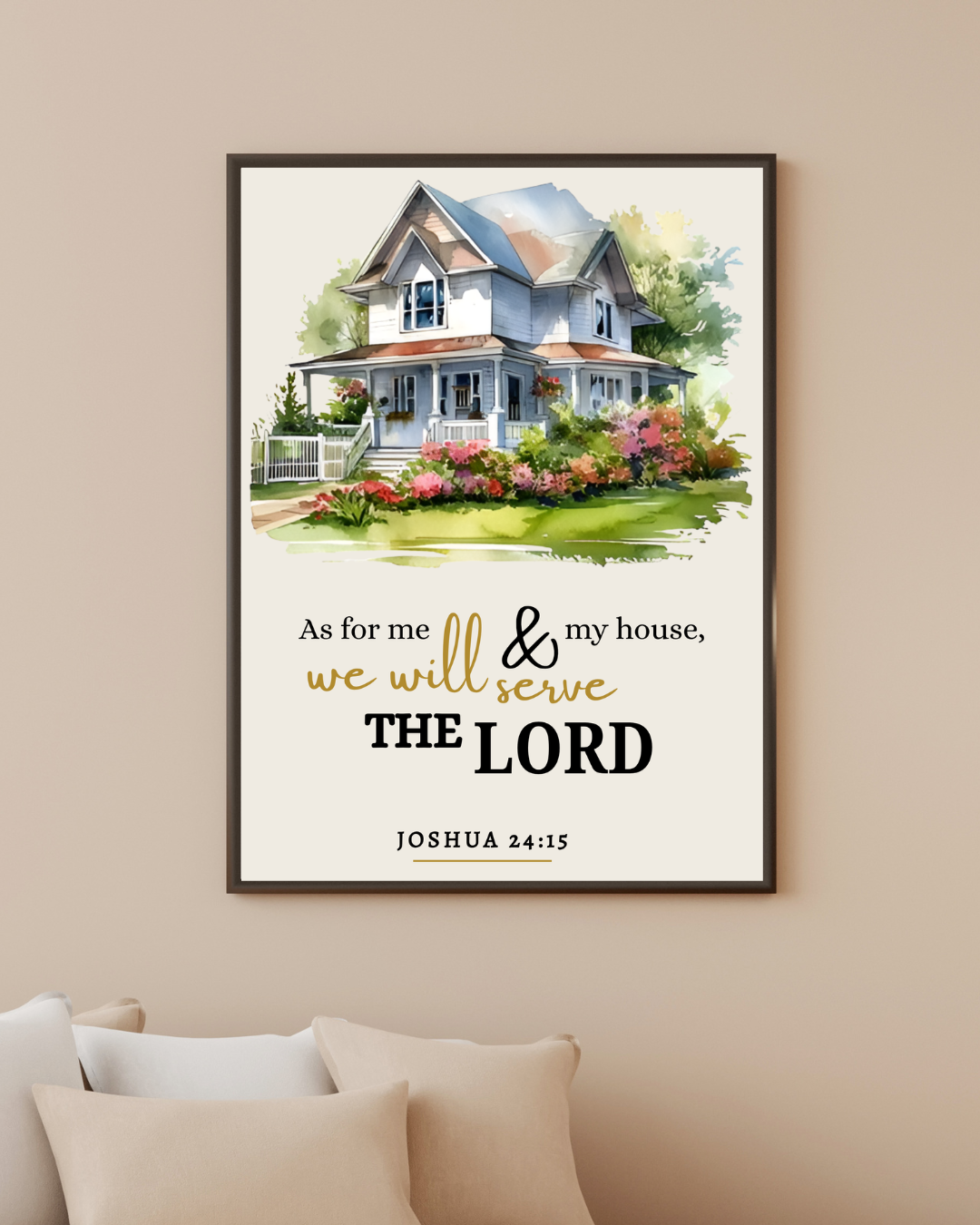 As for Me and My House – Scripture Wall Frame for Home Decor