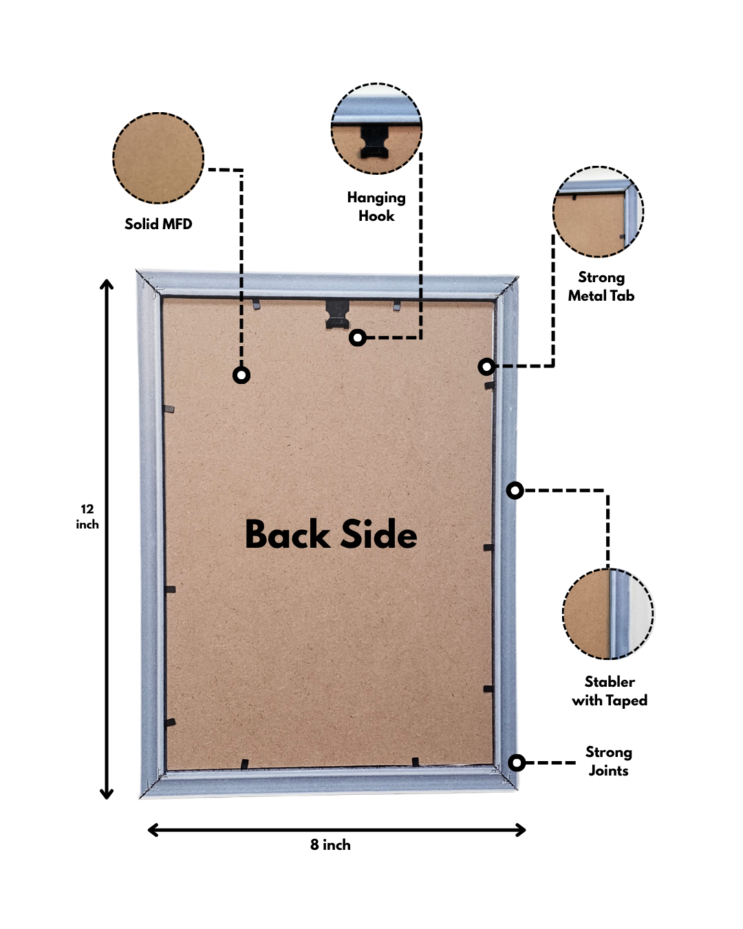 Frame Size White
