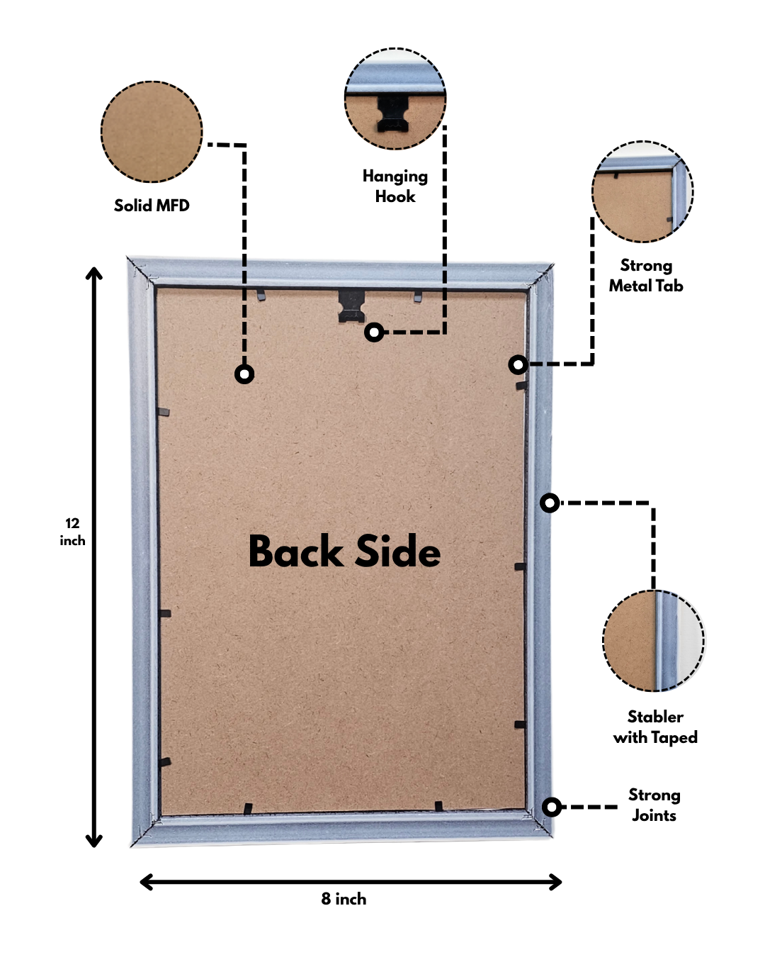Frame Size White