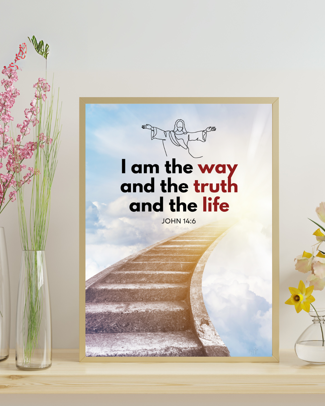 Jesus the Life – Inspirational Bible Verse Wall Frame
