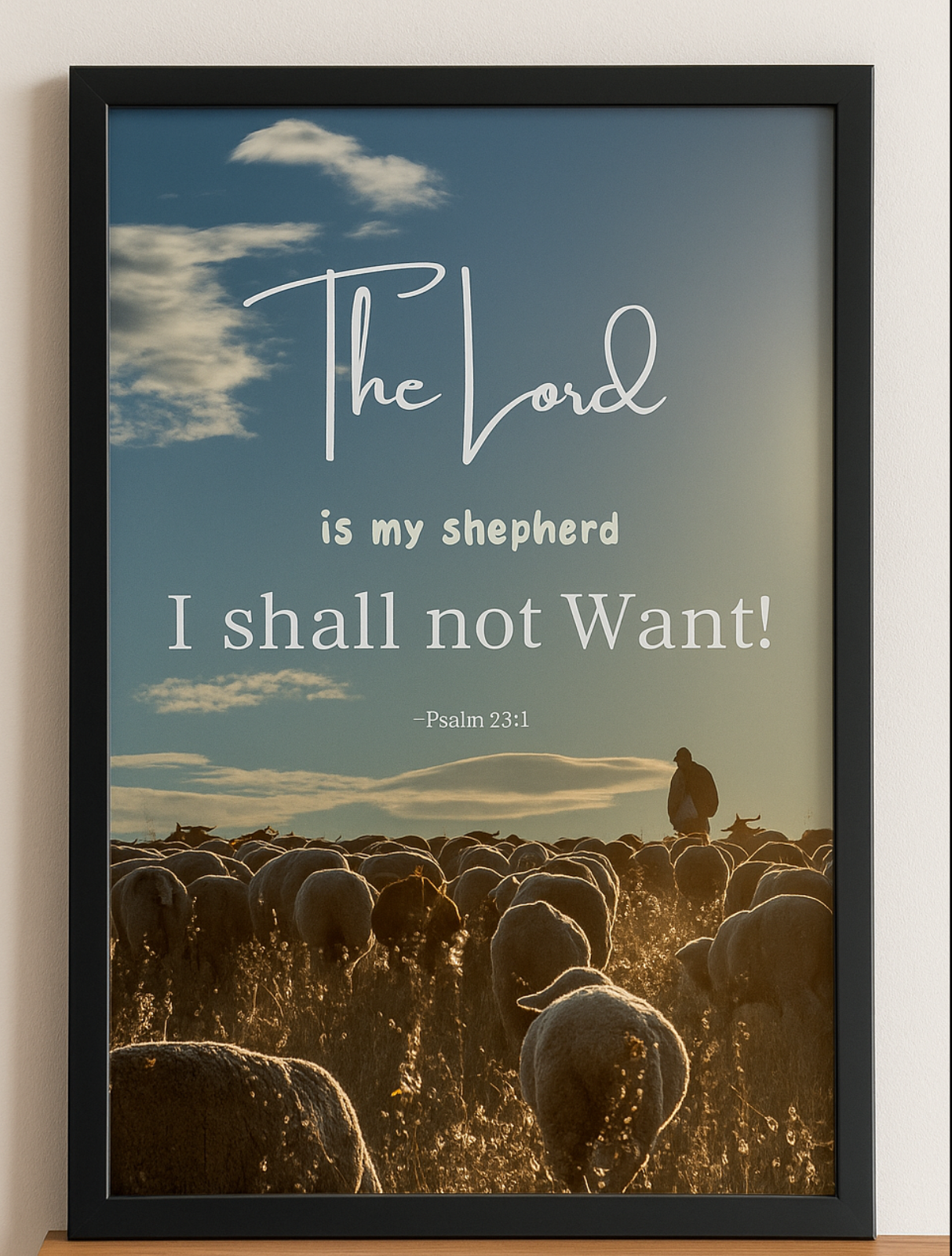 The Lord Is My Shepherd Verse | lord jesus verse frame | Bible Verse In English | Home Decor Ideas
