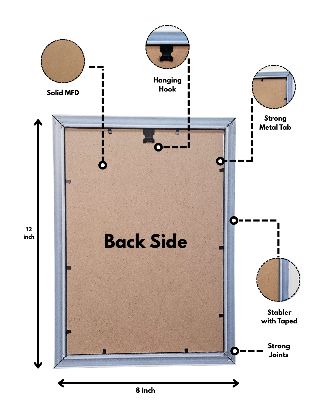 White Frame Size Photo