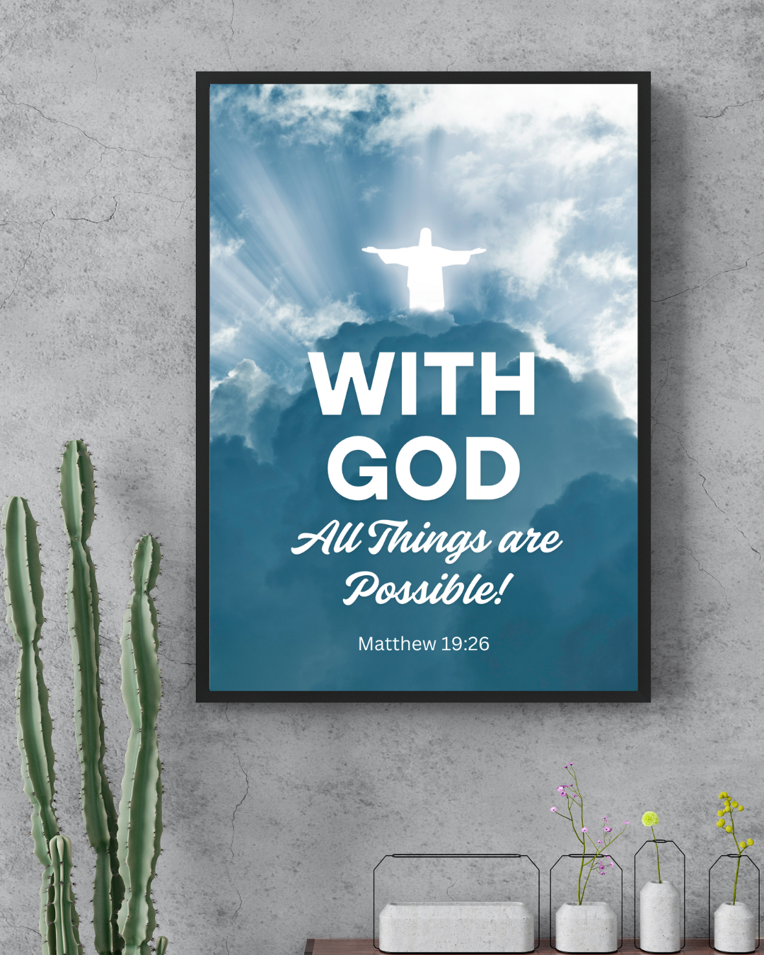 With God All Things Are Possible Frame