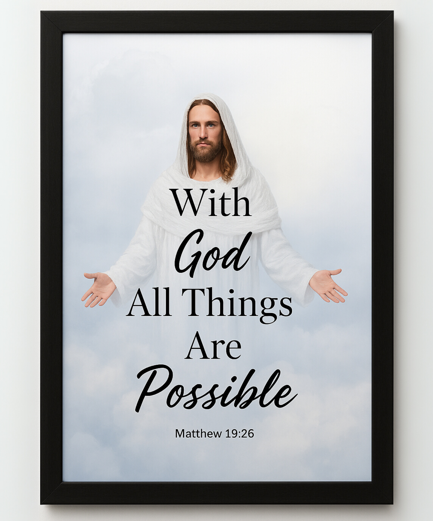 Bible Verse About God Frame | God’s word wall frame | Inspirational bible verse in English | Religious wall frame | Bible quote wall decor