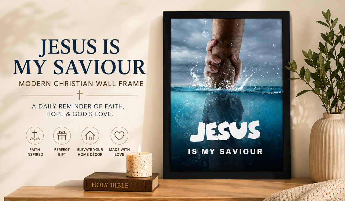 Jesus Is My Saviour Modern Christian Wall Frame: A Beautiful Reminder of Faith and Hope