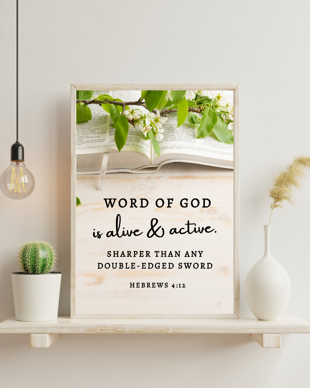 The Word of God is Alive – Bible Verse Wall Frame 
