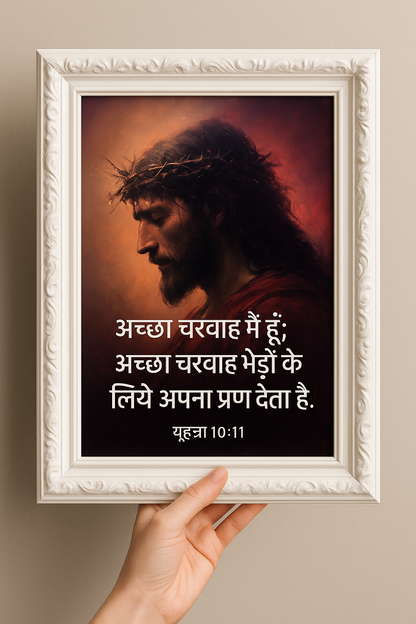 Acchha Charwaha Frame - John 10:11 Verse Frame