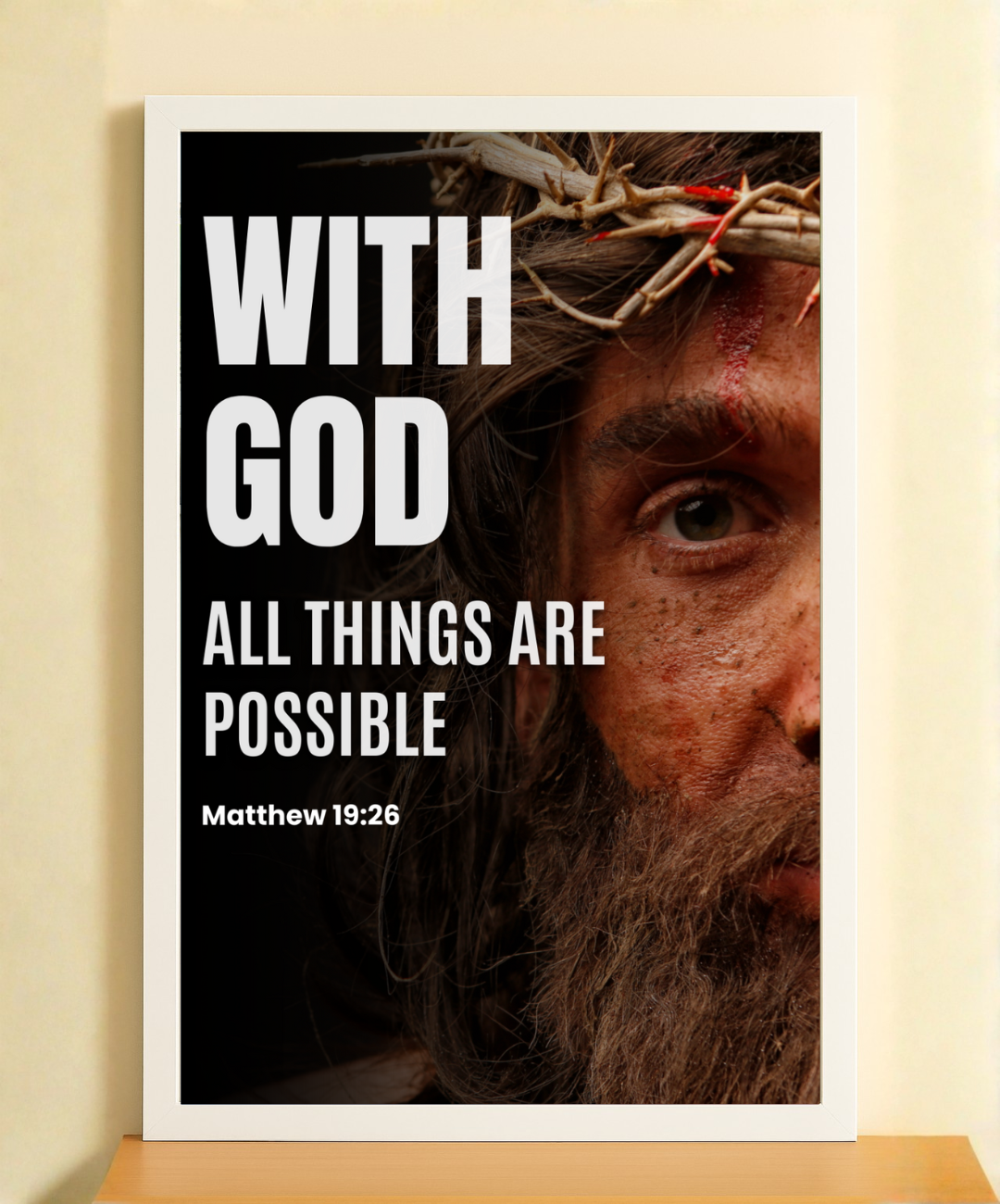All Things Are Possible Frame | Bible Verse wall art | Christian wall frame | Inspirational Bible verse frame | Scripture wall Frame