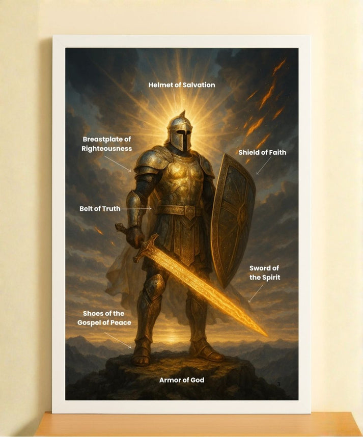 Armor of God Christian Strength Wall Frame