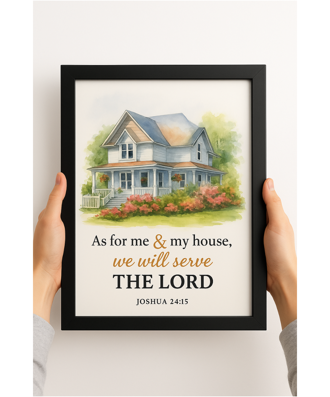 As for Me and My House – Scripture Wall Frame for Home Decor | jesus verse frame English | Home Decor wall Frames