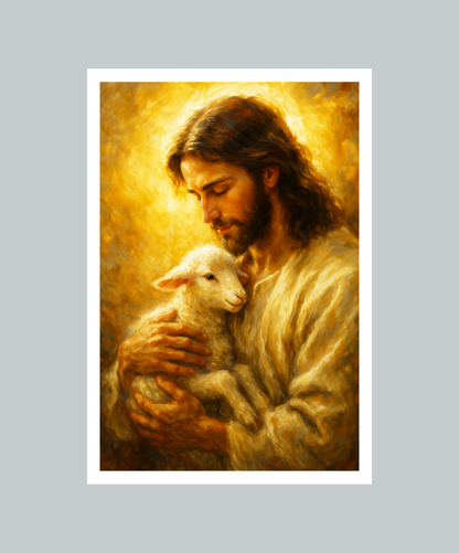 Divine Care – Jesus with Lamb Frame