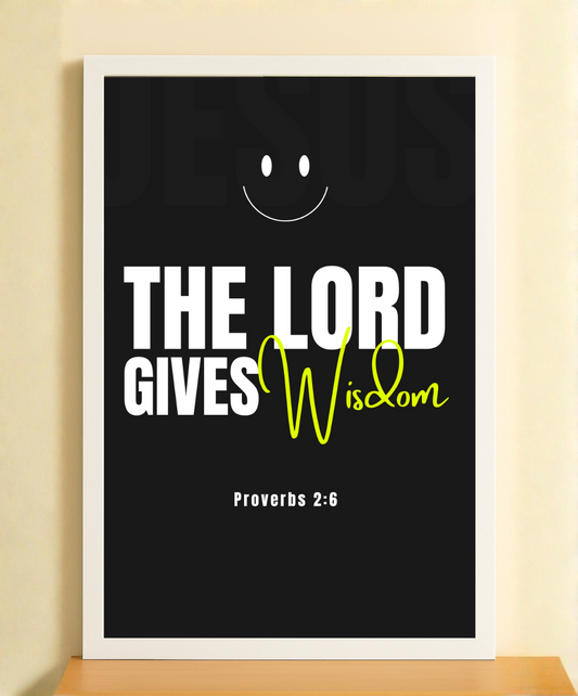 Divine Wisdom Wall Art | Inspiring Christian wall art | Jesus verse frame in English | BIBLE Verse Photo Frame