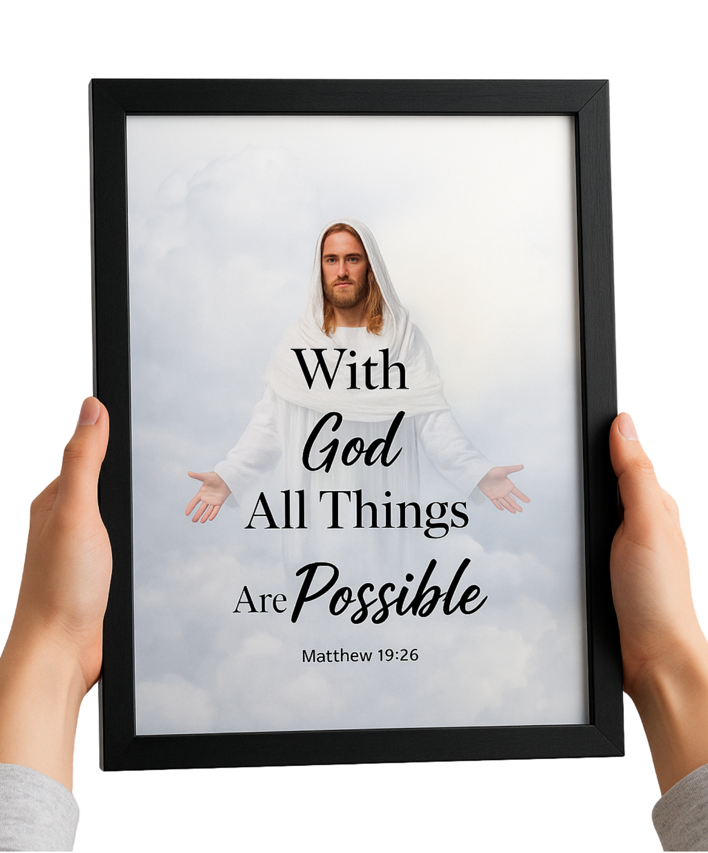 Bible Verse About God Frame | God’s word wall frame | Inspirational bible verse in English | Religious wall frame | Bible quote wall decor