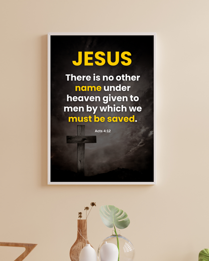 Faith in His Name – Christian Wall Frame and Home Decor Art

