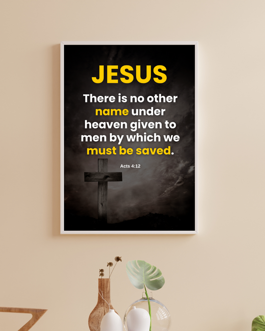 Faith in His Name – Christian Wall Frame and Home Decor Art

