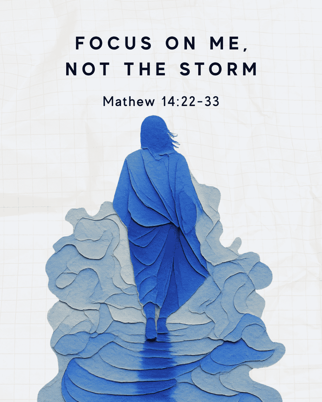 Focus On Me, Not the Storm – Matthew 14:22-33 | Bible Verse Photo Frame