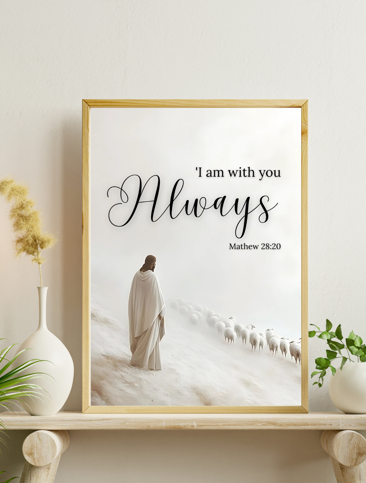 I Am With You Always Wall Frame Bible Verse Wall Art