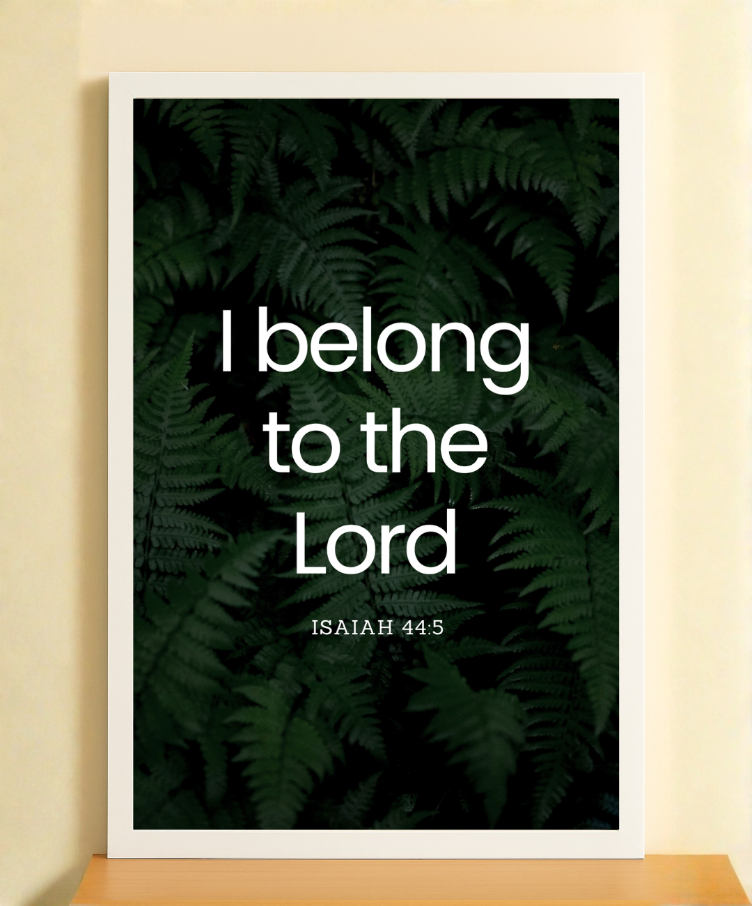 Identity & Belonging Nature-Inspired Wall Frame – Minimal Quote Print for Calm & Clarity | Lord Jesus  bible verse | Christian wall decor  | Bible Verse In English