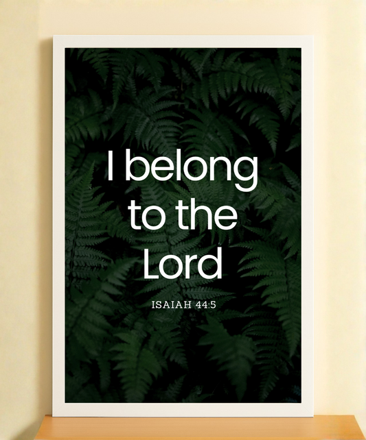 Identity & Belonging Nature-Inspired Wall Frame – Minimal Quote Print for Calm & Clarity | Lord Jesus  bible verse | Christian wall decor  | Bible Verse In English