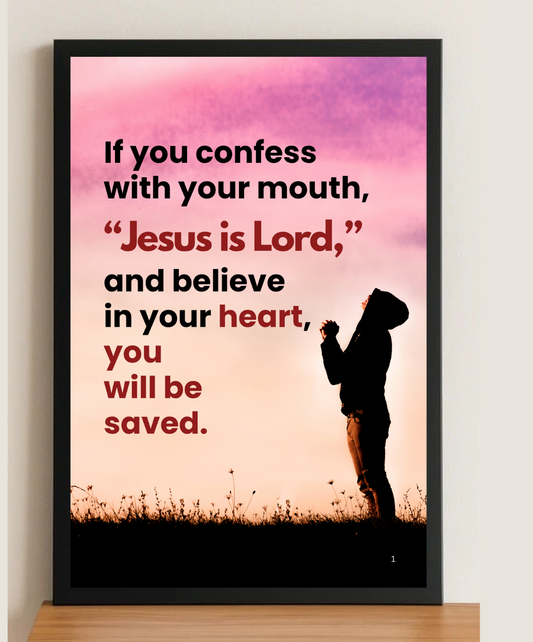 Jesus Is Lord – Christian Wall Frame for Home Decor | Christian wall frame for living room | Bible verse English Frame