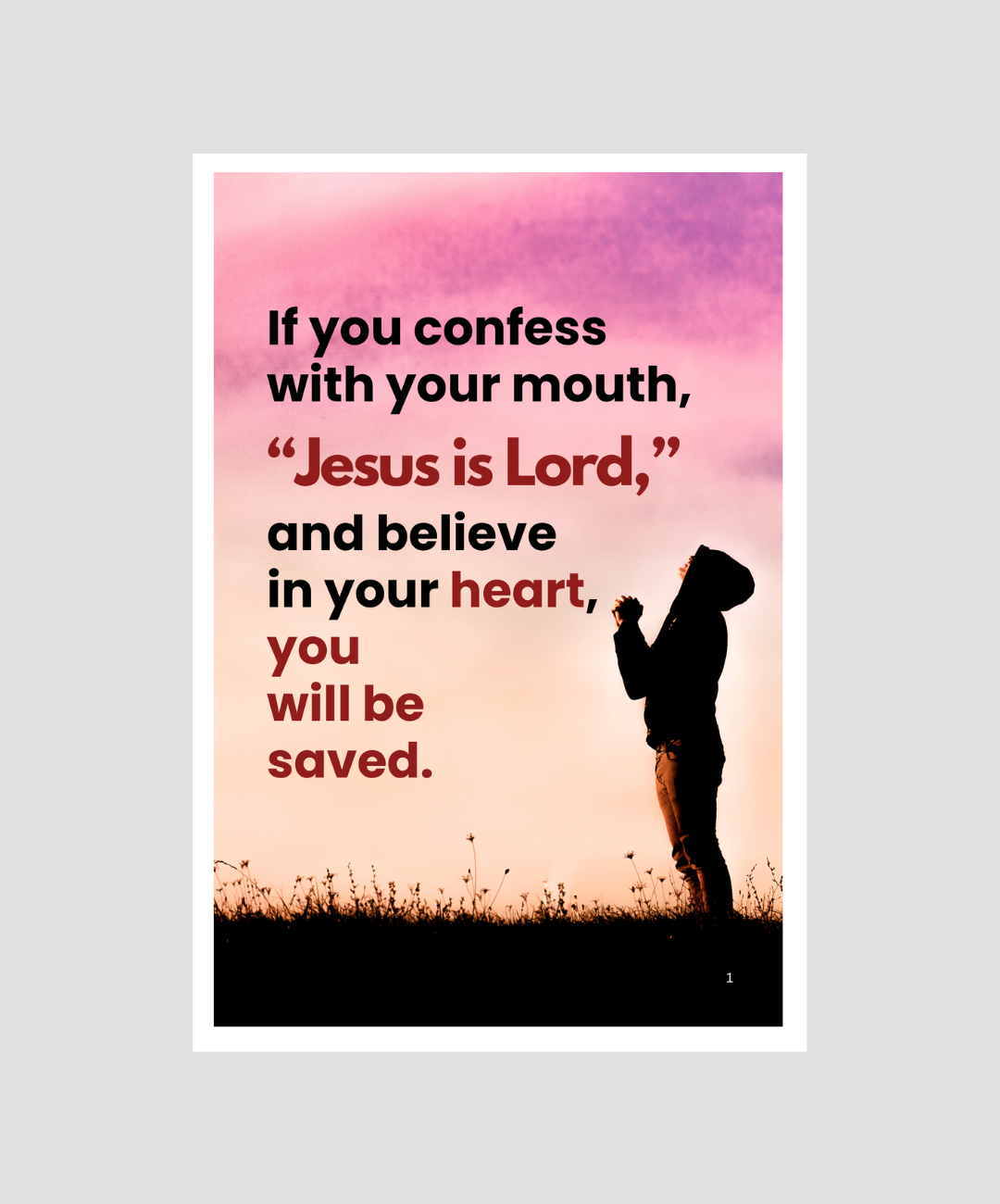 Jesus Is Lord – Christian Wall Frame for Home Decor

