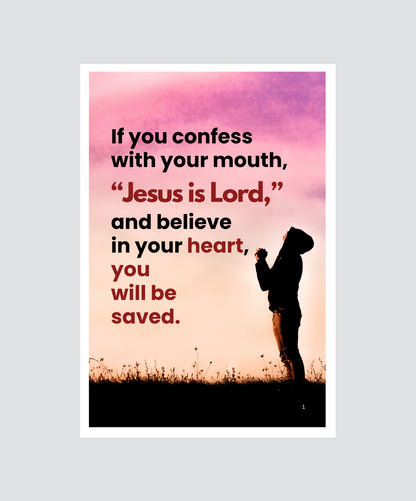 Jesus Is Lord – Christian Wall Frame for Home Decor

