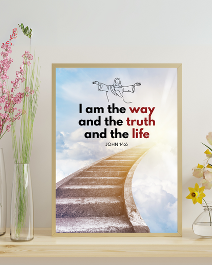 Jesus the Life – Inspirational Bible Verse Wall Frame