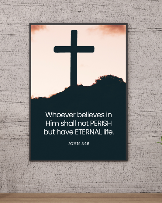 John 3:16 Scripture for Home Wall Decor