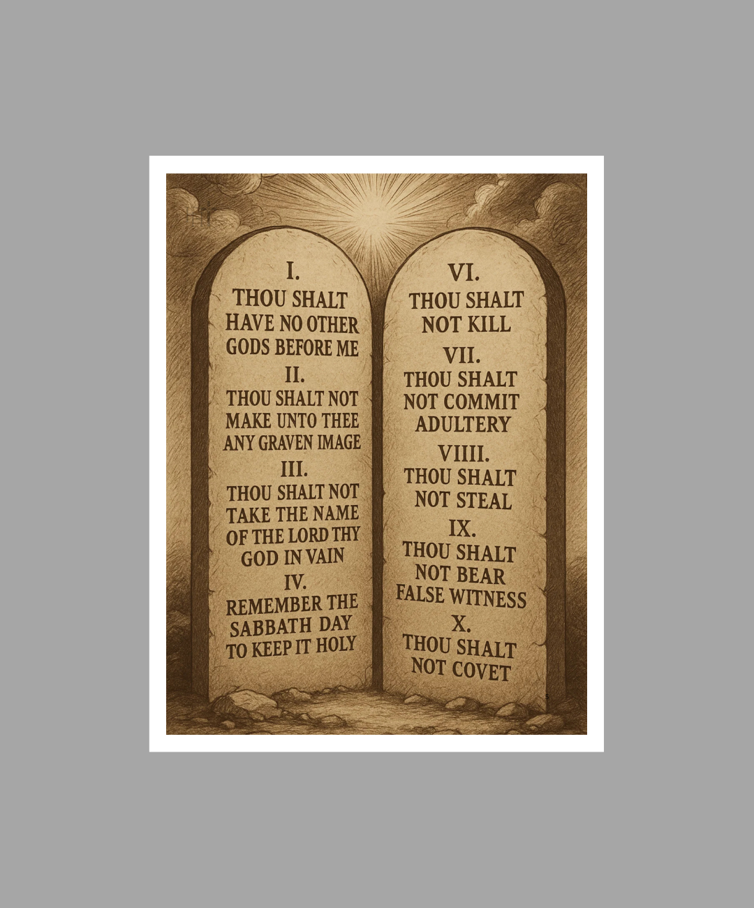 Biblical 10  Commandments