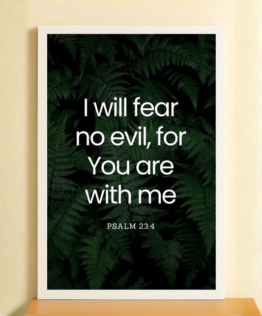 Peace & Strength Wall Frame – Minimalist Green Botanical Quote Print for Inner Calm | Christian wall frame  Items | Bible Verse Frame