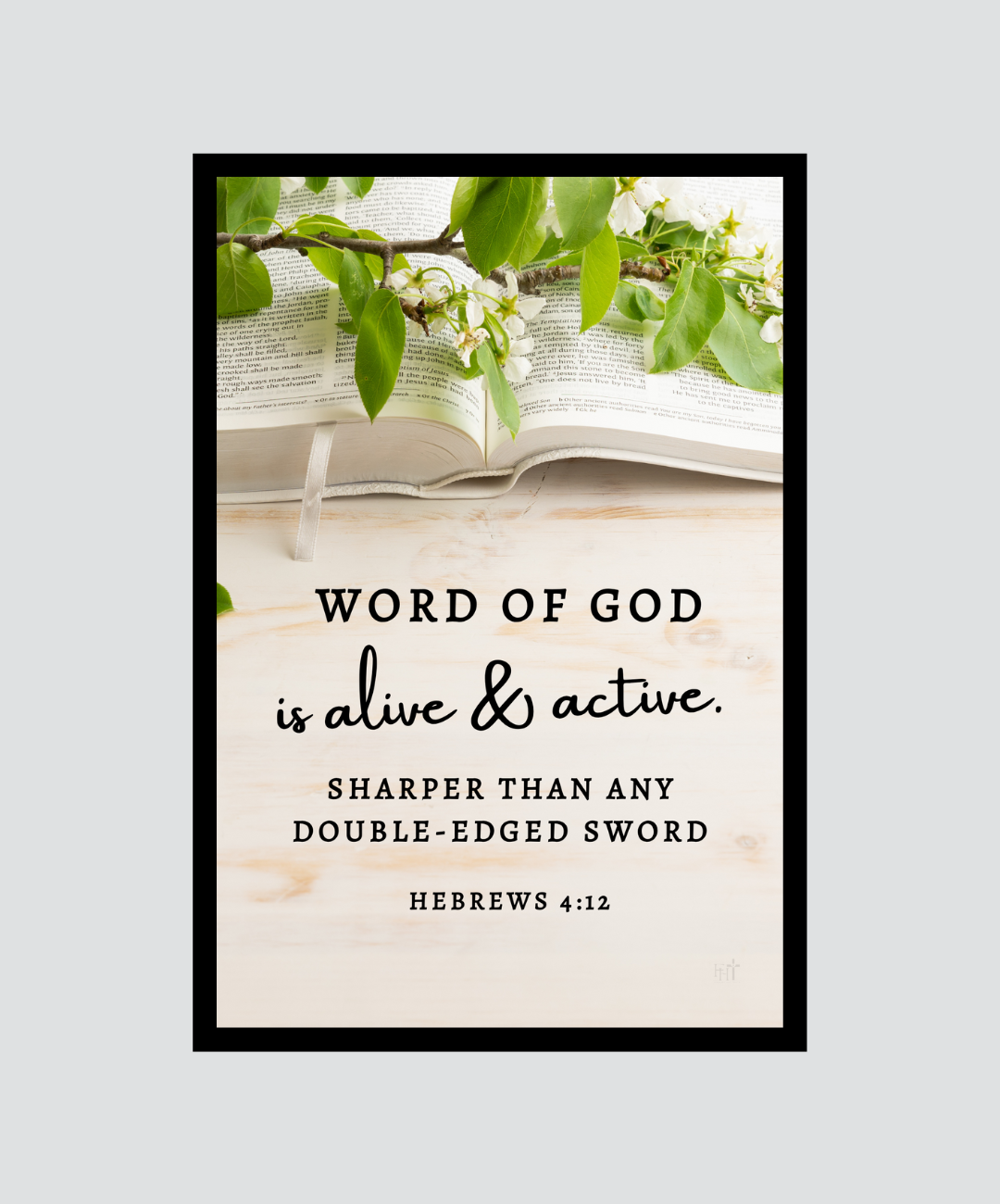 The Word of God is Alive – Bible Verse Wall Frame 