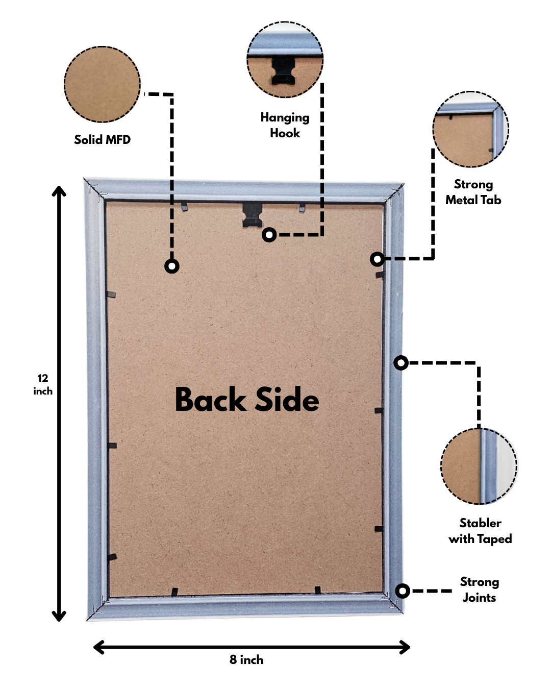 White Frame Size