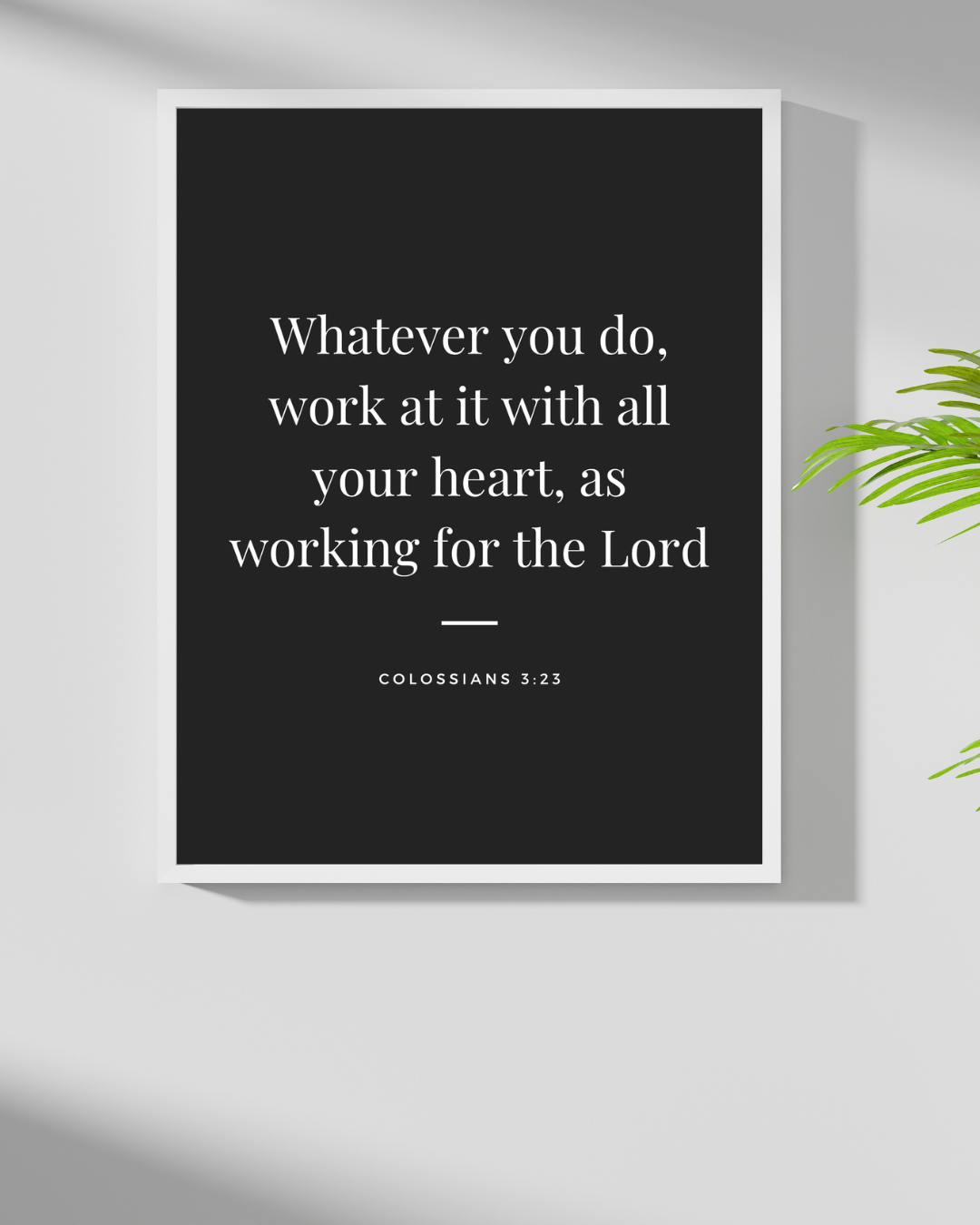 Work with All Your Heart – Wall Frames with Bible Verses